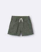 Tout-petit - Short classique &agrave; imprim&eacute; &agrave; pois avec poches - Vert olive, image 2 sur 7 diapositives