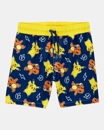 Gar&ccedil;ons - Short maillot de bain Pok&eacute;monMC Pikachu - Bleu marine/Jaune, 