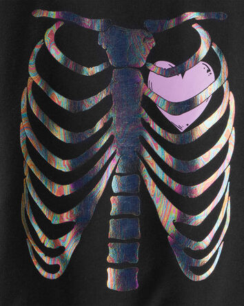 Girls Skeleton Long-Sleeve Pullover Sweatshirt, 