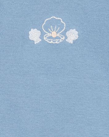 Bébé Ensemble 3 pièces Little Character® à coquillages - Bleu/Crème, 