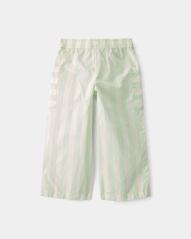 Toddler Girl Striped Pants - Green/Ivory, image 2 of 5 slides