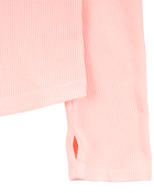 Kid Waffle Knit Long-Sleeve Tee - Pink, image 2 of 4 slides