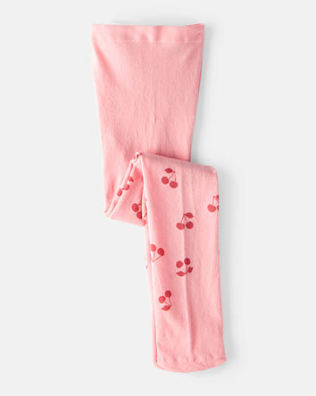 Tout-petit fille - Collants &agrave; imprim&eacute; de cerises - Rose, 