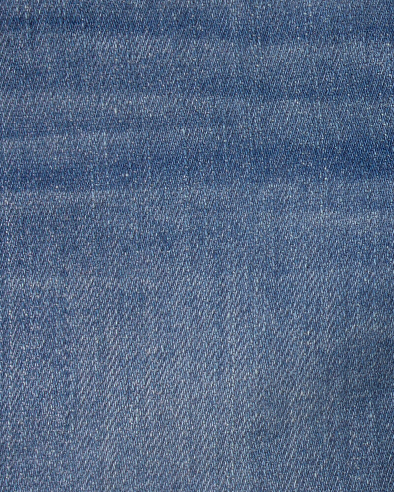 B&eacute;b&eacute; fille - Short en denim &agrave; bordure ajour&eacute;e - D&eacute;lav&eacute; fonc&eacute;, image 3 sur 3 diapositives