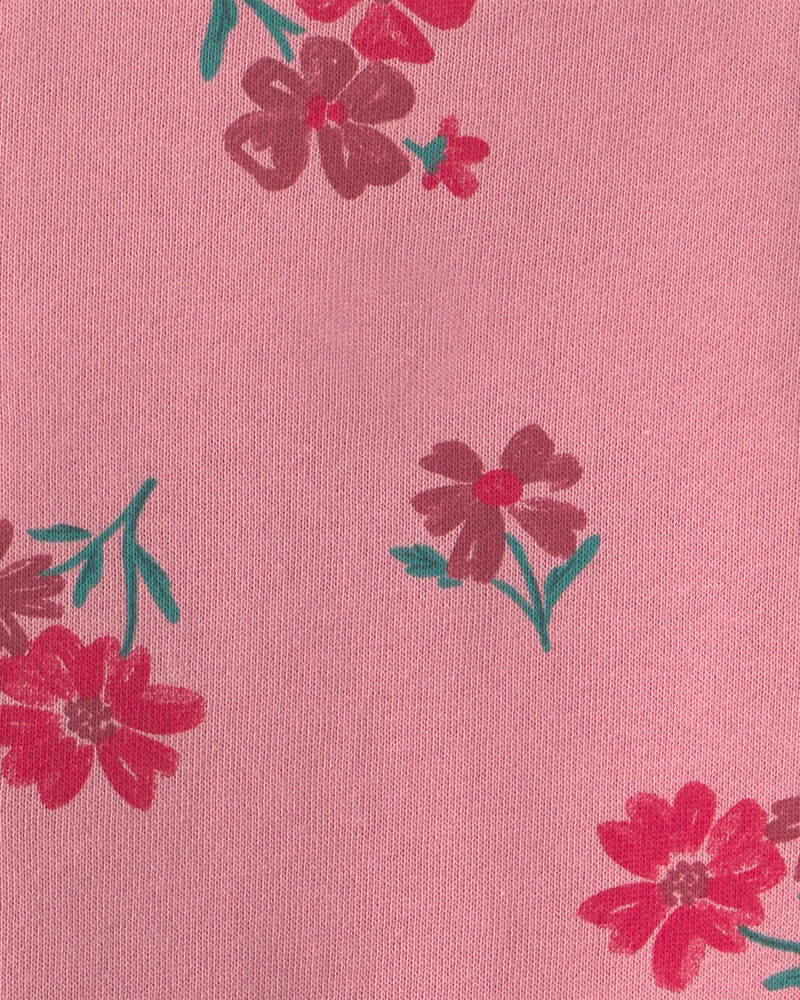 B&eacute;b&eacute; fille - Ensemble robe &agrave; motif floral et manches longues en jersey bouclette &ndash; Rose/Cr&egrave;me, image 4 sur 5 diapositives