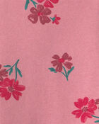 B&eacute;b&eacute; fille - Ensemble robe &agrave; motif floral et manches longues en jersey bouclette &ndash; Rose/Cr&egrave;me, image 4 sur 5 diapositives