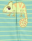 Baby Iguana Snap-Up Cotton Sleeper Pyjamas, image 2 of 4 slides
