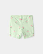 B&eacute;b&eacute; fille - Short de cycliste &agrave; fleurs - Vert, image 2 sur 3 diapositives