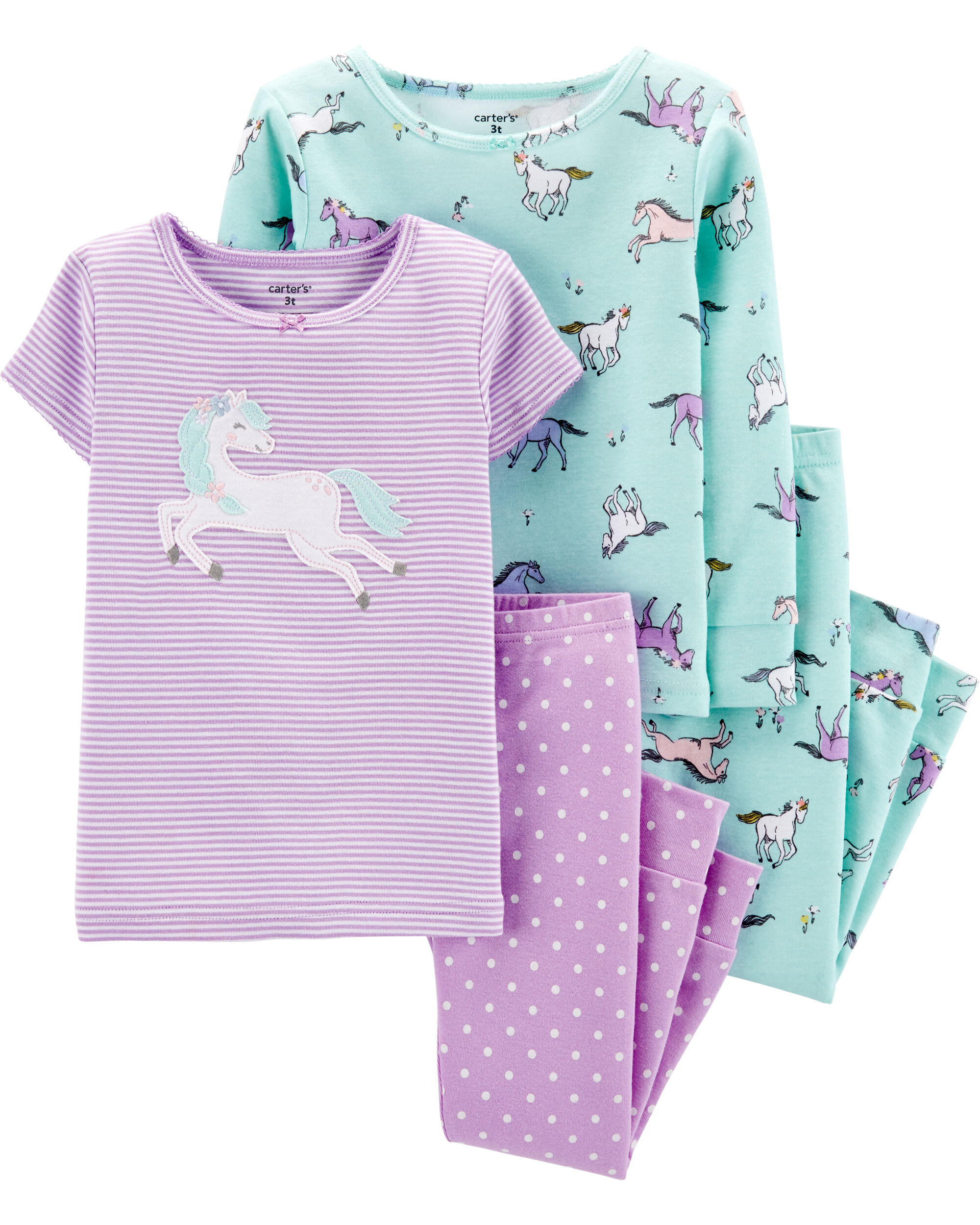 unicorn pajamas carters