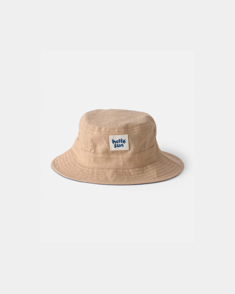 Baby 'Hello Sun' Bucket Hat - Brown, image 1 of 3 slides