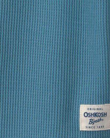 Toddler Boy Thermal Long-Sleeve Henley T-Shirt - Blue, 