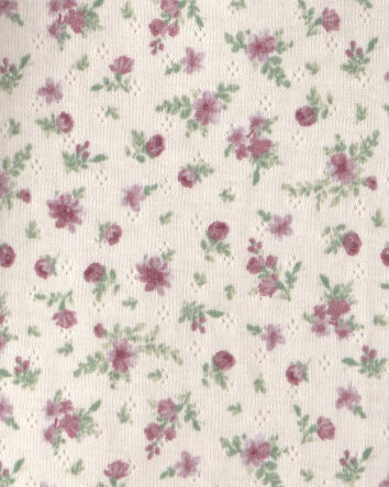 Tout-petit fille - Haut henley &agrave; motif floral - Ivoire, 
