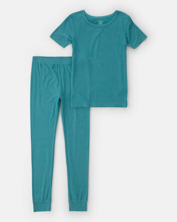 Gar&ccedil;ons - Ensemble de pyjama 2 pi&egrave;ces Ajust&eacute; &agrave; manches courtes PurelySoft - Bleu, 