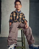 Gar&ccedil;ons - Pantalon menuisier ample &ndash; Brun, image 4 sur 7 diapositives