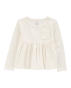 Toddler Long-Sleeve Peplum Top, image 1 of 3 slides