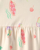 Baby Girl Summer Sleeveless Dress - Cream, image 3 of 4 slides