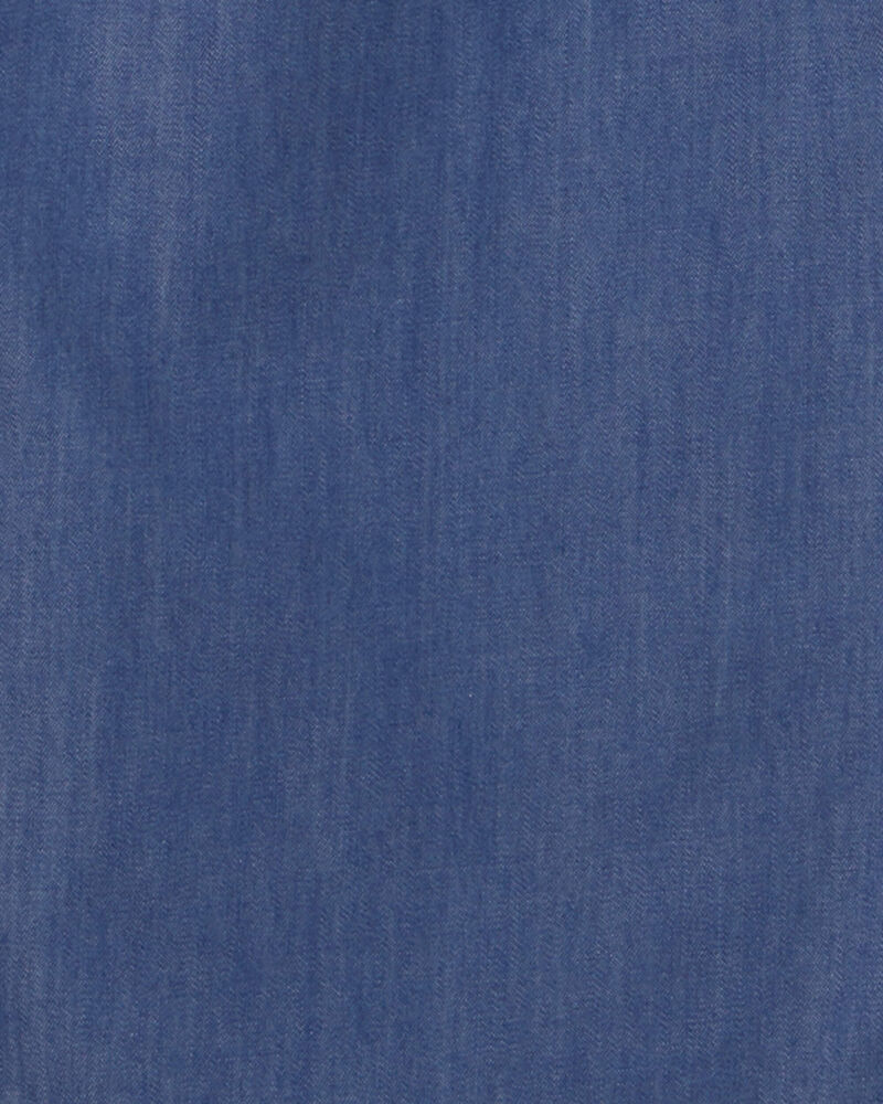 Filles - Ensemble 2 pi&egrave;ces haut et pantalon en chambray - D&eacute;lav&eacute; fonc&eacute;, image 3 sur 3 diapositives