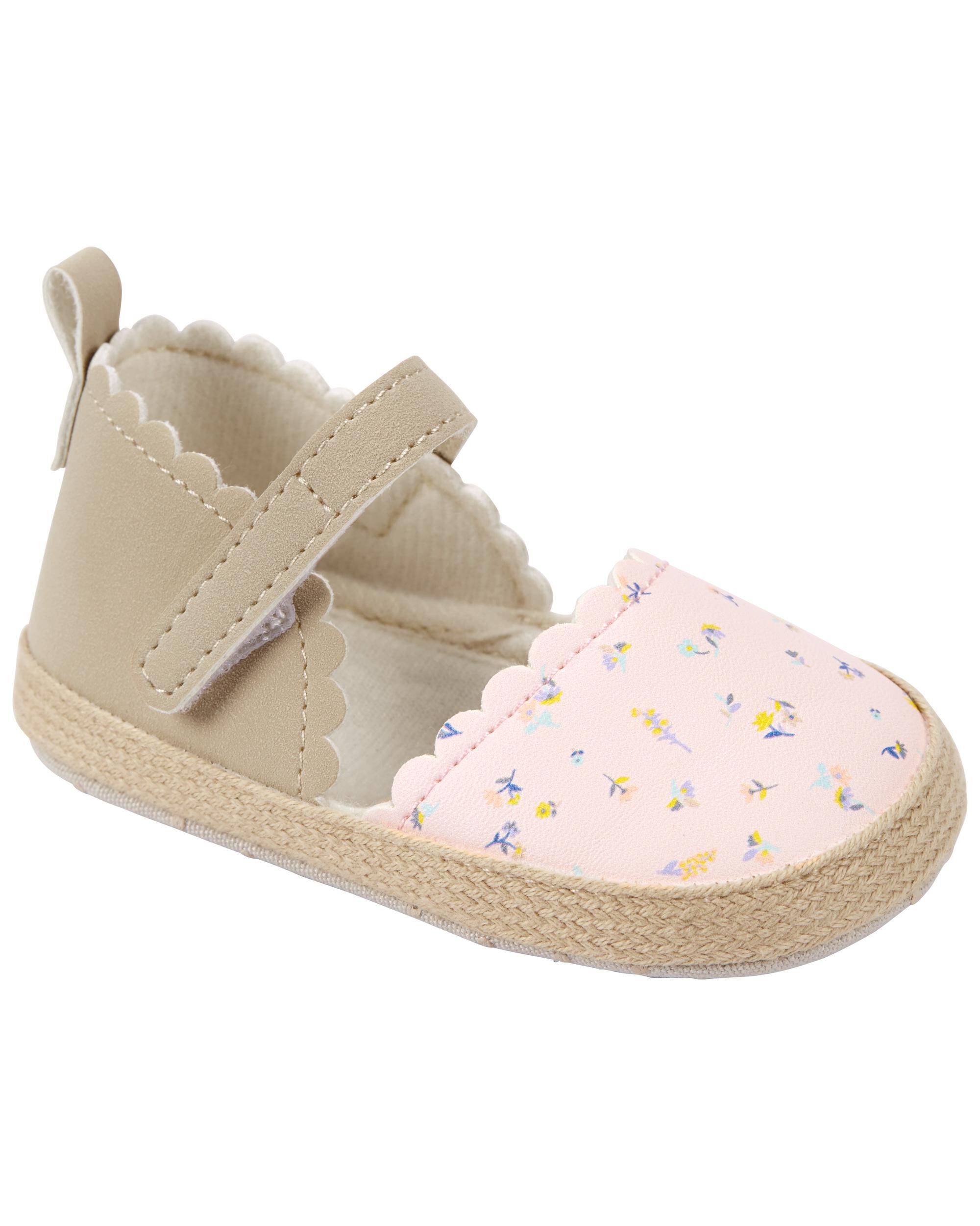 Tan Pink Espadrille Sandal Baby Shoes Carter s Oshkosh Canada