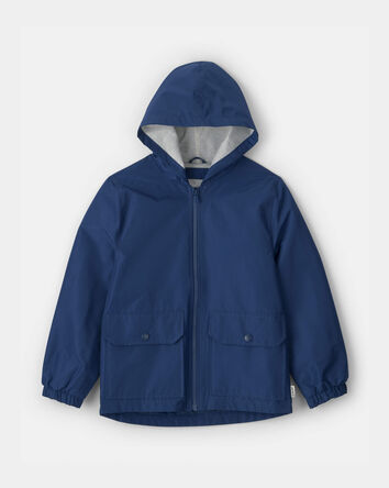 Boys Solid Rain Jacket- Blue , 