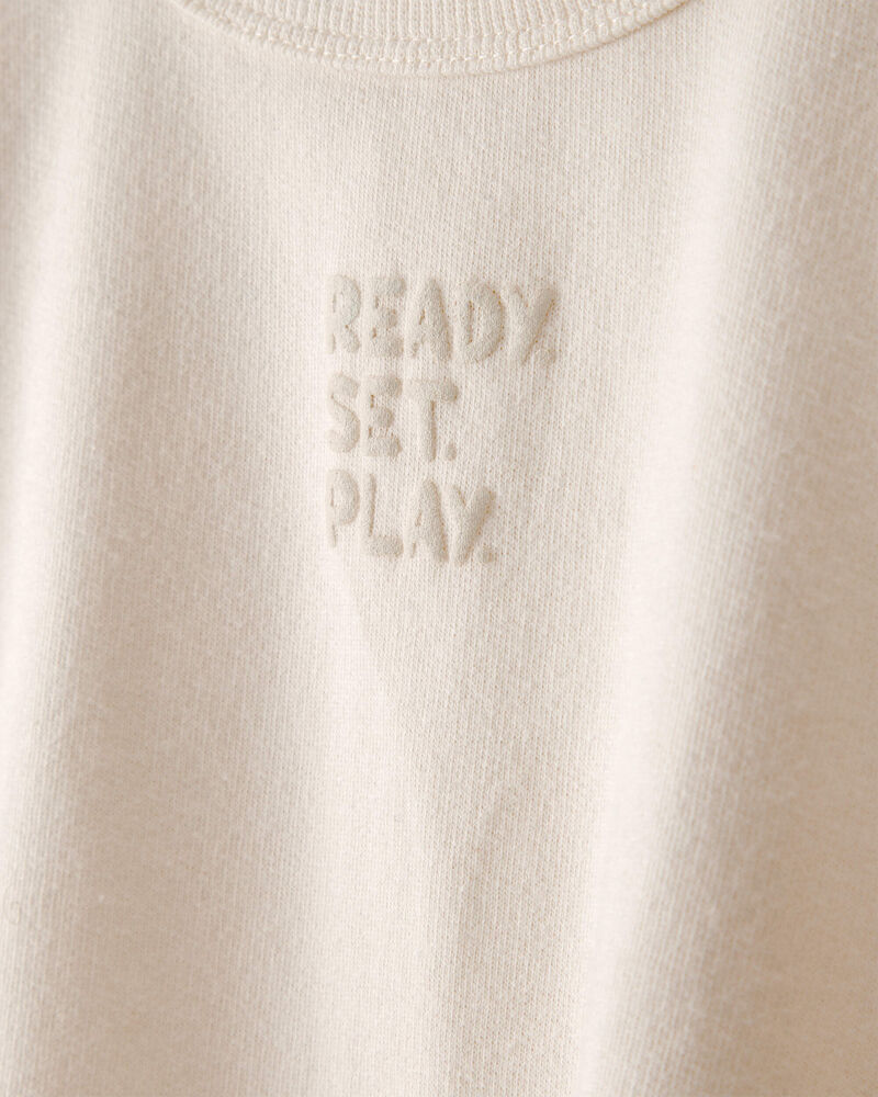 Baby French Terry Pullover Sweatshirt - Cream, image 2 of 4 slides