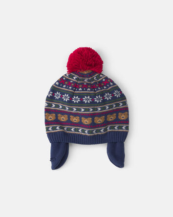 Baby Boy Pom Fair Isle Beanie, 