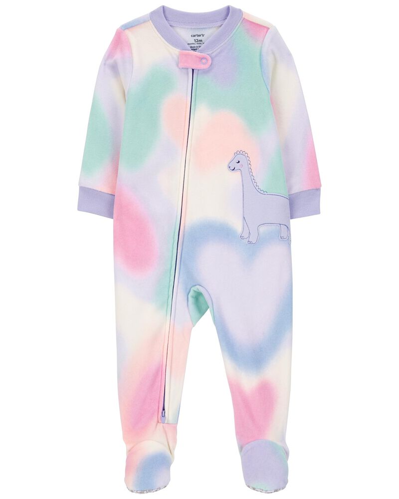 Baby 1-Piece Dinosaur Fleece Costume Pyjamas, image 1 of 4 slides