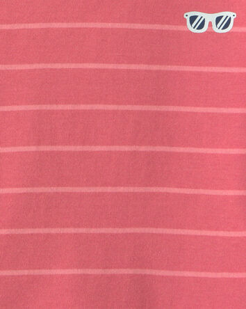 Toddler Boy Coral Striped Set - Orange, 