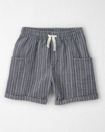 Boys 2-Piece Organic Cotton Gauze Short Set in Cream, 