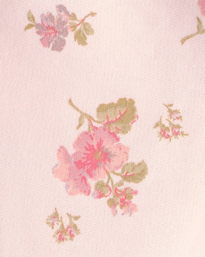 Tout-petit fille - Pantalon de jogging en tricot avec cordon de serrage, floral - Rose, image 3 sur 3 diapositives
