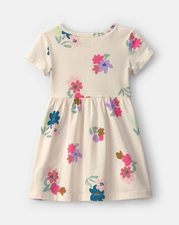 Toddler Girl Floral Short-Sleeve Dress - Cream, 