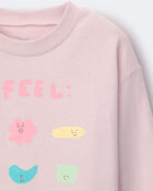 Toddler Girl 'I Feel' Long-Sleeve Relaxed Graphic Tee - Rose, image 6 of 6 slides