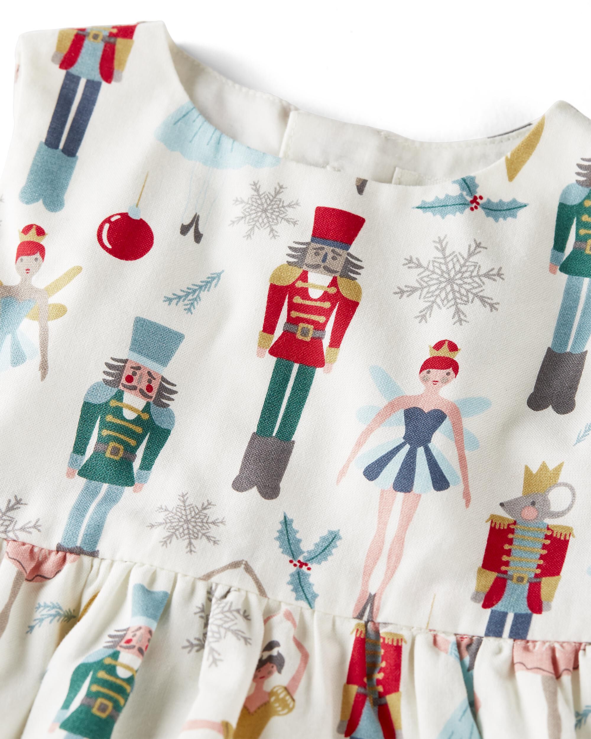 Holiday Nutcracker Organic Cotton Pleated Dress Carter s Oshkosh