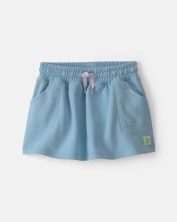 B&eacute;b&eacute; fille - Jupe-short en jersey bouclette - Bleu, 