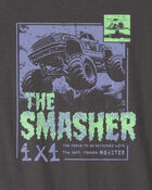 Boys Monster Truck Graphic Tee - Grey, image 2 of 3 slides