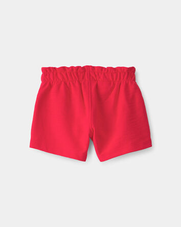 Baby Girl French Terry Shorts - Red, 