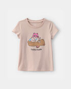 Toddler Girl 'Cuddle Puddle' Bear Graphic Tee - Tan, image 1 of 3 slides