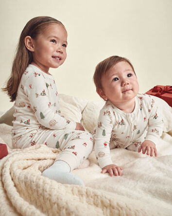 Baby North Pole PurelySoft&trade; 2-Way Zip Sleepers - Cream, 