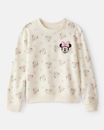 Girls Disney&copy; Minnie Mouse Pullover Sweatshirt - Cream, 