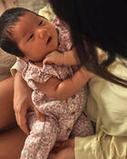 Baby Girl Floral Jumpsuit - Pink, image 2 of 5 slides