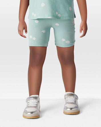 Toddler Sea Print Bike Shorts, 