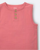 Toddler Boy Henley Tank - Burgundy, image 5 of 5 slides