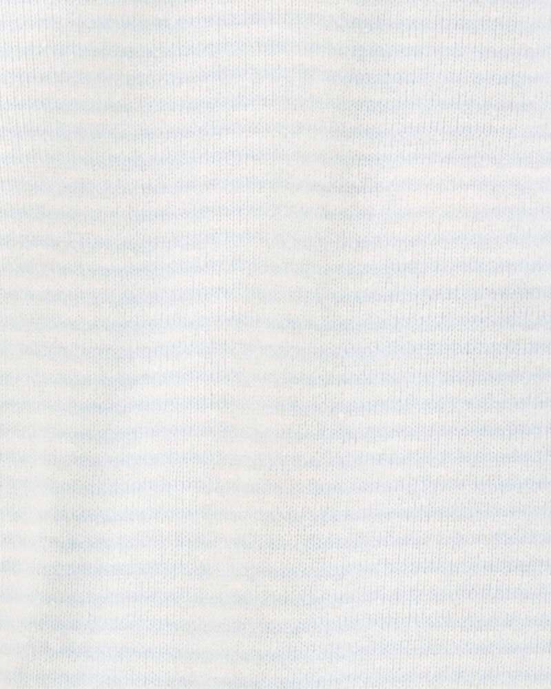 Bébé Grenouillère à fermeture à glissière en coton rayé pour prématurés, image 5 sur 7 diapositives