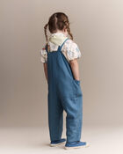 Toddler Girl Knot-Tie Overall - Teal, image 4 of 6 slides