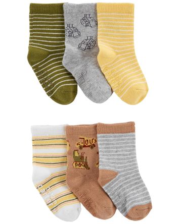 Baby 6-Pack Construction Socks, 