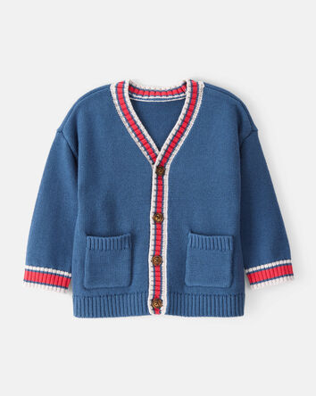Baby Boy Long-Sleeve Cardigan - Navy, 