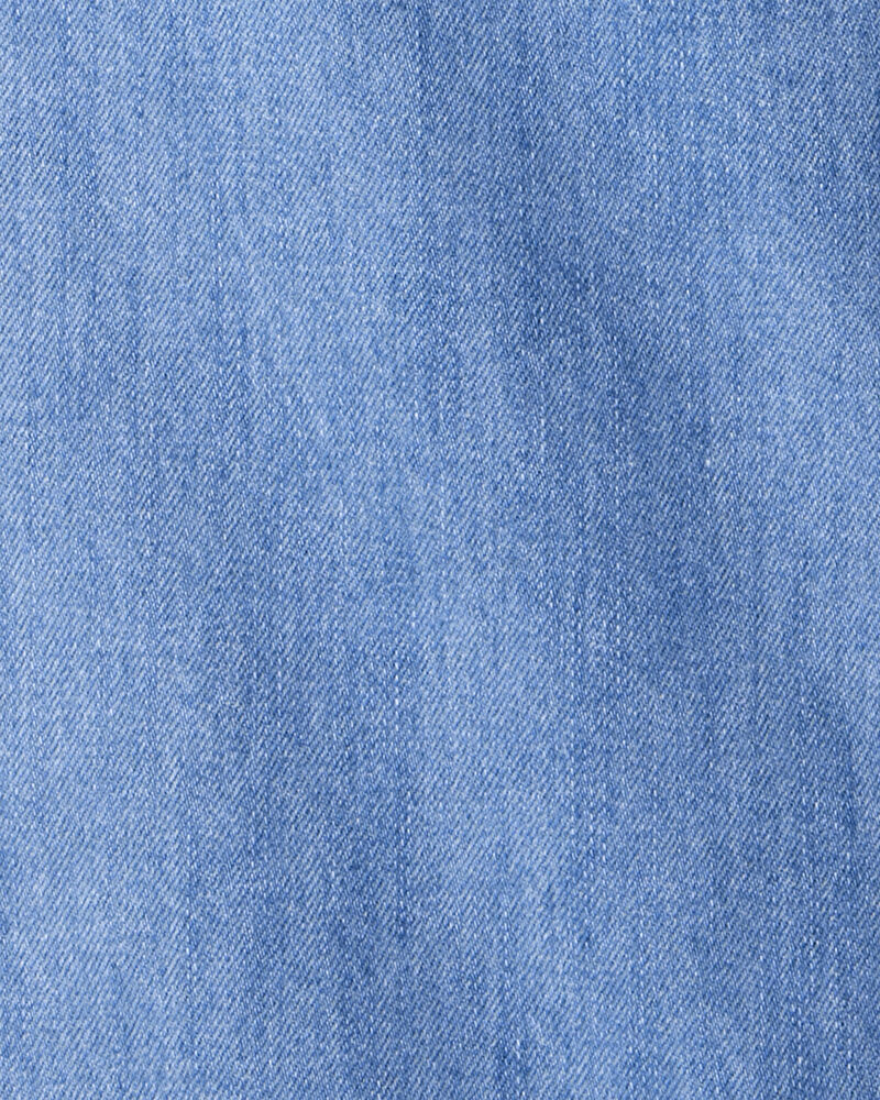 Kid Organic Cotton Chambray Cargo Pants, image 5 of 7 slides