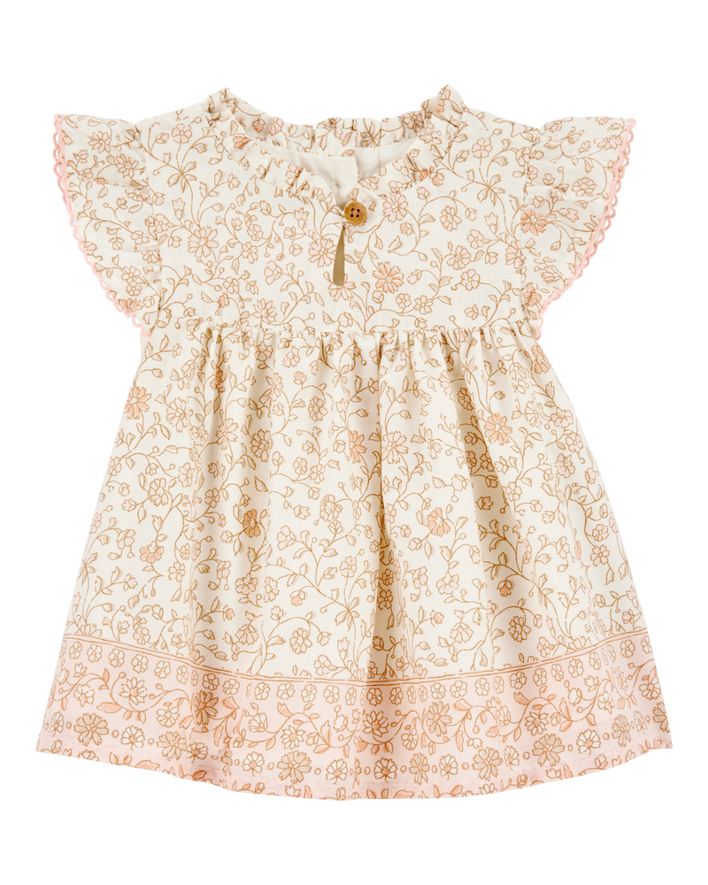 Bébé Ensemble 2 pièces haut à fleurs et short - Crème, image 1 sur 5 diapositives
