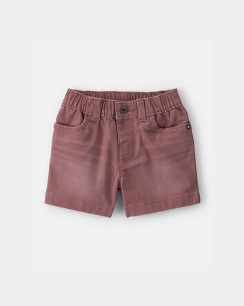 Baby Boy Twill Pull-On Shorts - Brown, 