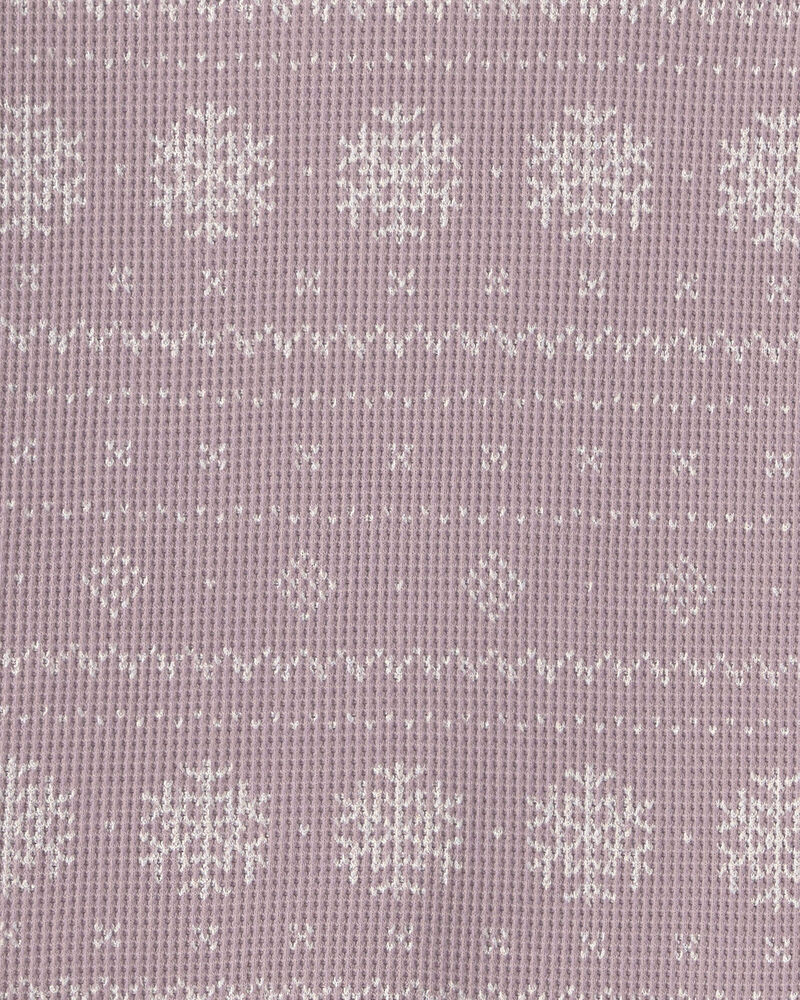 Filles - Pyjama 2 pi&egrave;ces en tricot gaufr&eacute; fait avec du coton biologique &agrave; motif jacquard, image 3 sur 3 diapositives