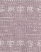 Filles - Pyjama 2 pi&egrave;ces en tricot gaufr&eacute; fait avec du coton biologique &agrave; motif jacquard, image 3 sur 3 diapositives